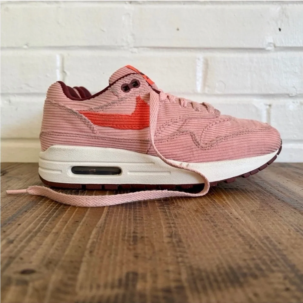 Nike Air Max 1 Coral Stardust Corduroy FB8915-600 SZ 4.5 - Picture 2 of 9